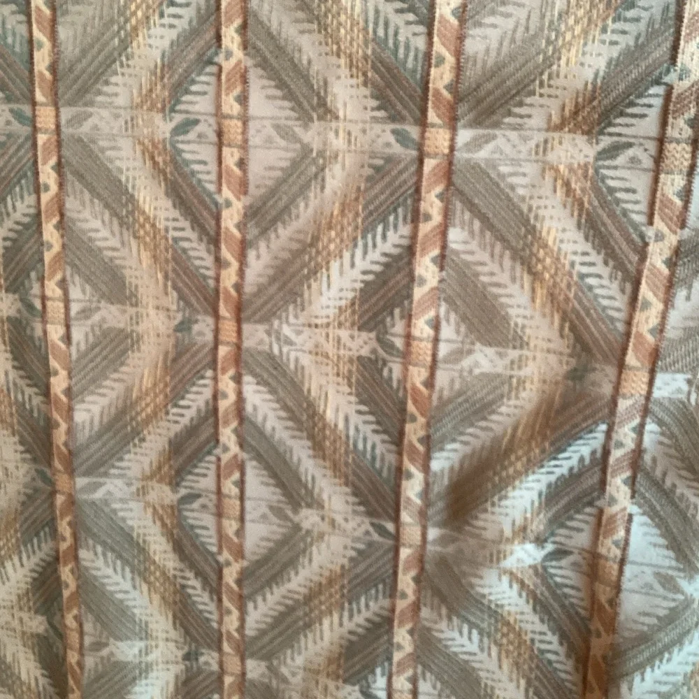 EUC shower curtain with hooks